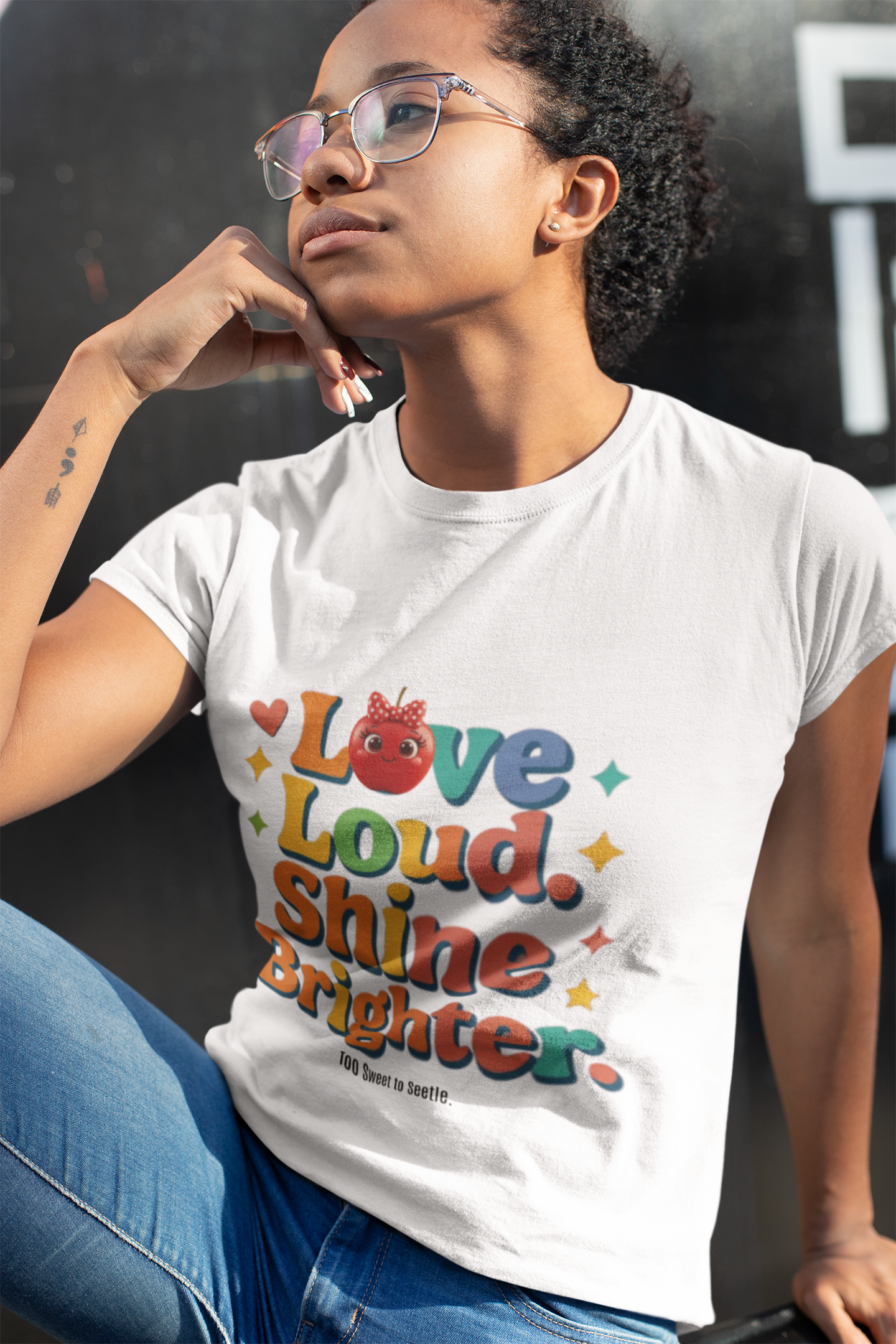 π Love Loud. Shine Brighter. Tee