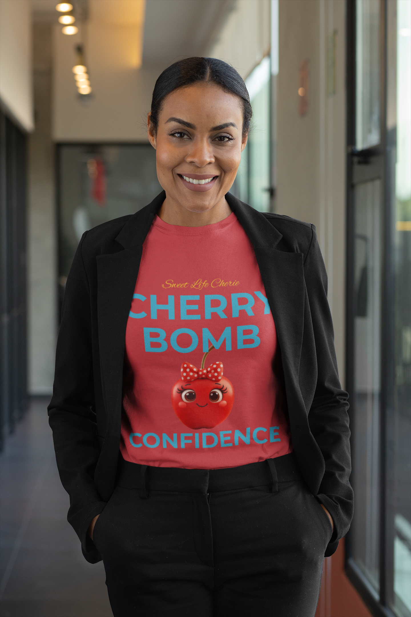 Cherry Bomb Confidence T-Shirt, Cute Graphic Tee, Inspirational Shirt, Unisex Fashion, Gift for Her