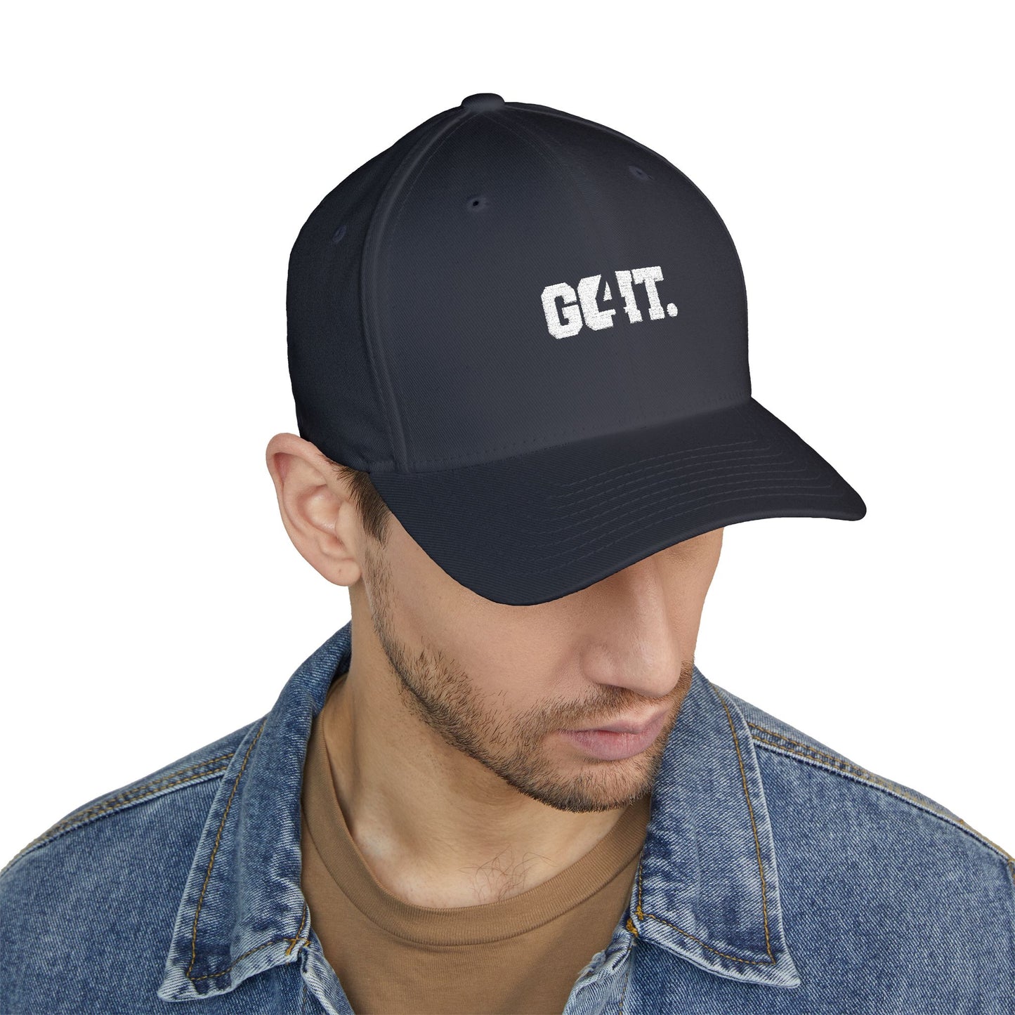 Embroidered G4IT Structured Cap - Stylish Closed-Back Hat for Everyday Wear