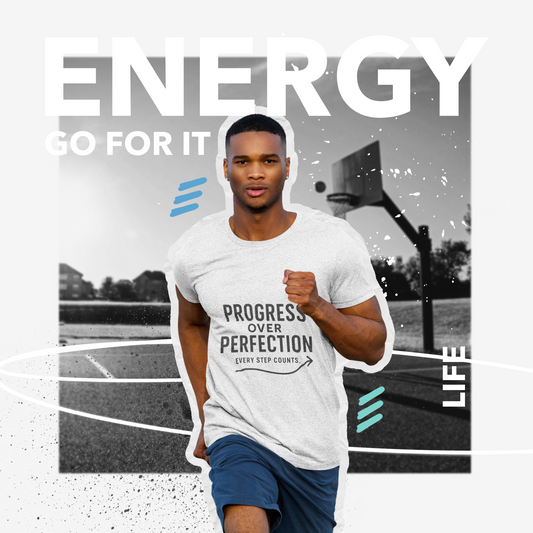 Progress Over Perfection Male Heavy Cotton Tee, Motivational T-Shirt