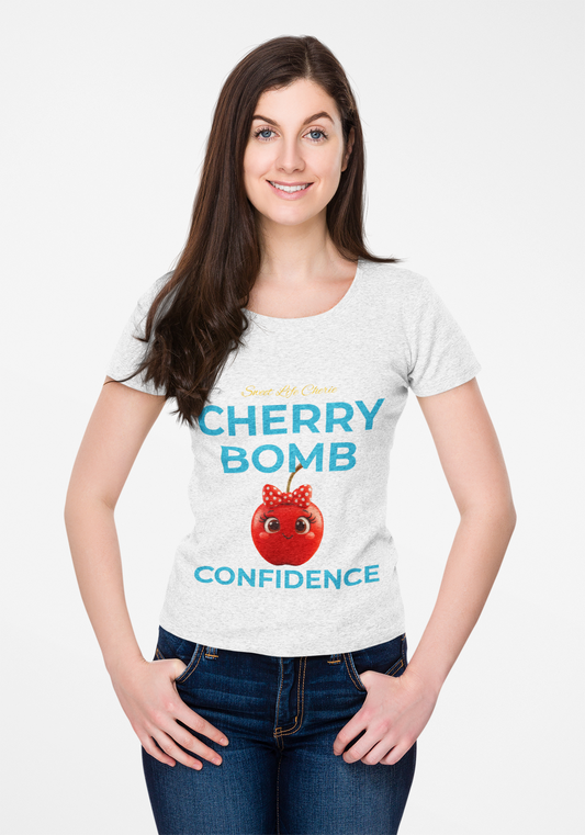 Cherry Bomb Confidence T-Shirt, Cute Graphic Tee, Inspirational Shirt, Unisex Fashion, Gift for Her