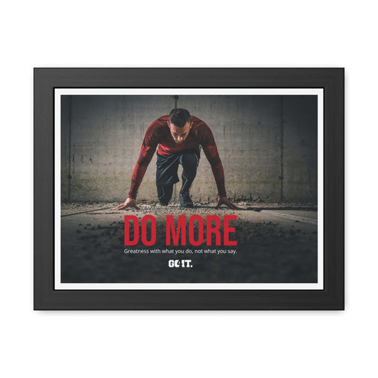 Motivational Framed Poster - 'Do More' Inspirational Wall Art for Fitness Enthusiasts